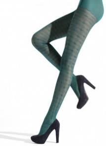 Immagine collant donna elenia modello a rombi verde